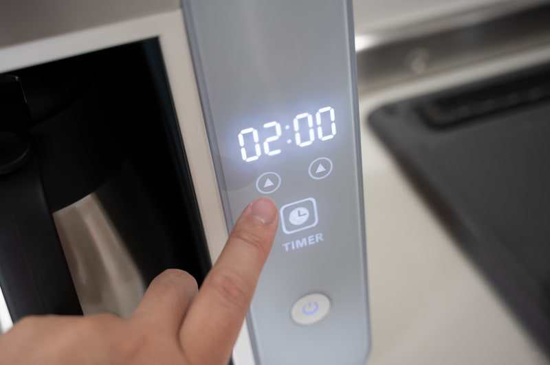 タイマーボタンを押すと時間を設定。写真は2時間後という設定