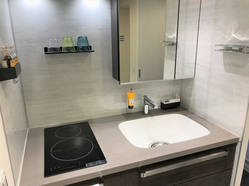 キッチンと洗面化粧台が一体になった「MIXINK」(ミキシンク)