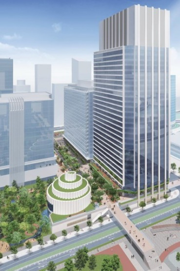イメージパース左側が国有地、右側が市有地