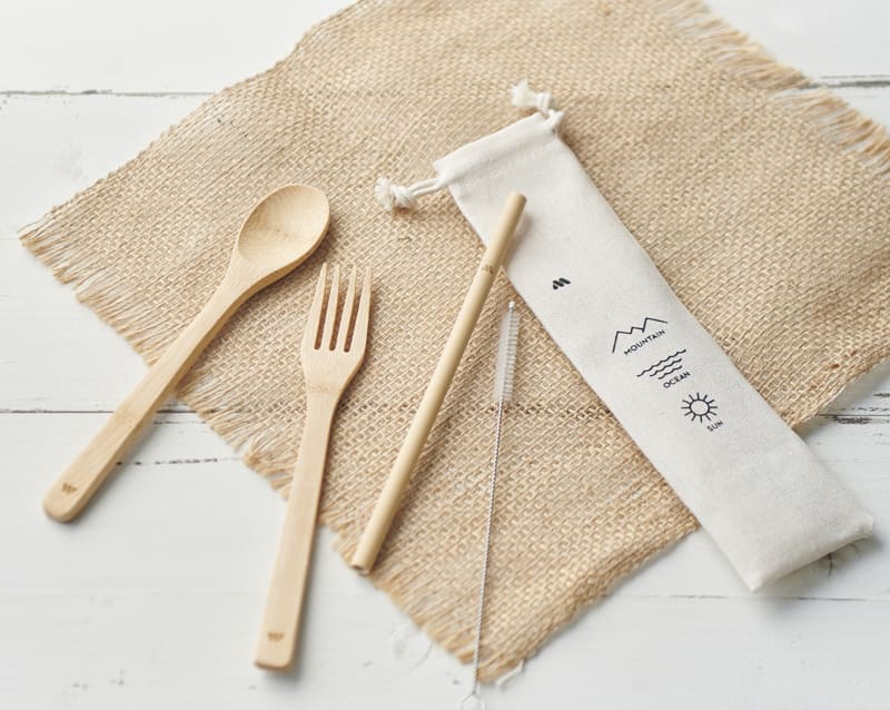 バンブーカトラリーセット(布マットは含まれない)