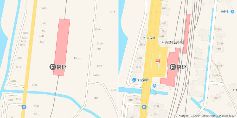 身延駅周辺(山梨県)