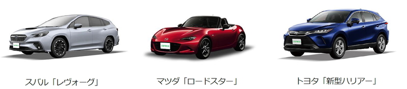 導入予定車種(一部)、カラーはイメージ