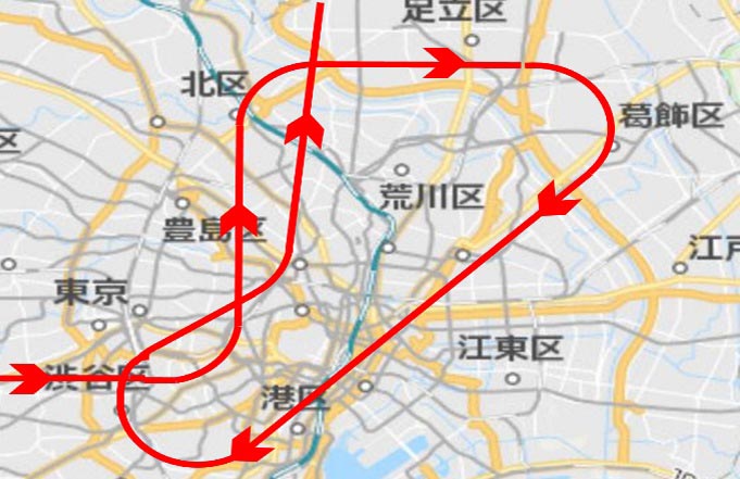 飛行予定ルート