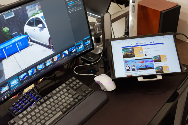 モバイルモニターに早変わり。デスクトップパソコンのセカンドディスプレイにしてみた