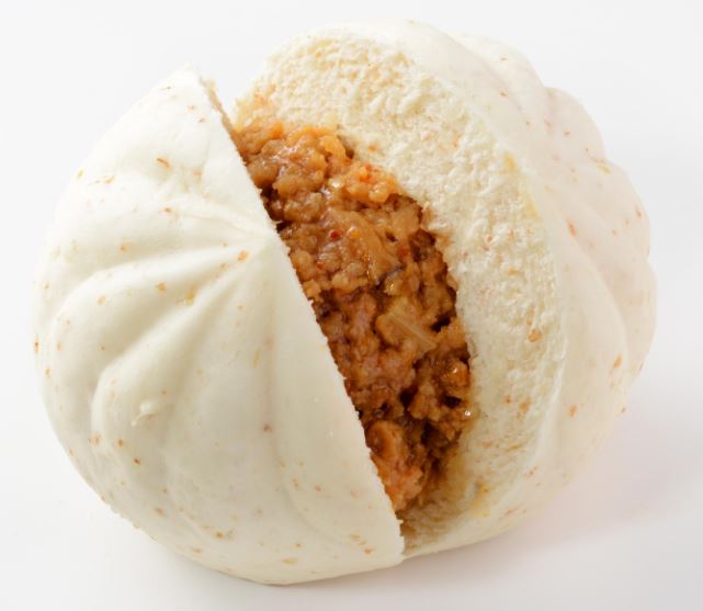 辛旨担々包(パオ) (大豆ミート使用)：180円