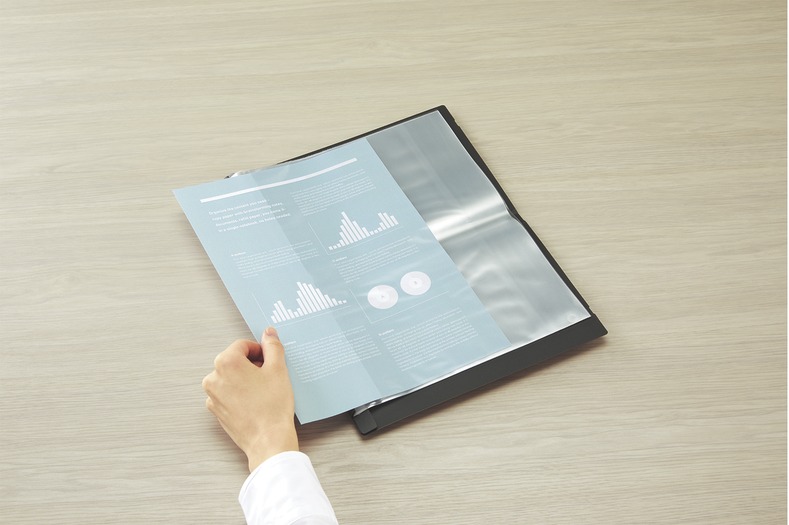 2つ折りクリヤーブック