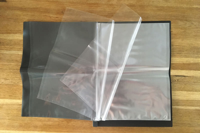 さらに開くとA3ヨコサイズに。つまりA4タテを見開きで管理できるというわけです