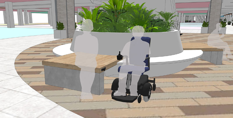 電動車いす専用の充電コンセント