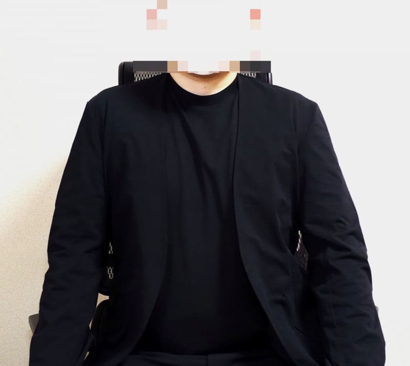 テレワーク時の様子(Tシャツver.)