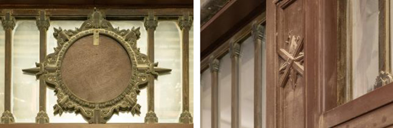 刀剣をモチーフにした金属製装飾