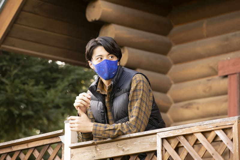 ジオメトリック柄・ブルー