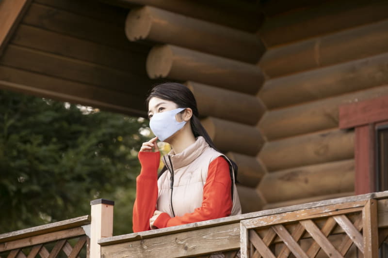 スノーフレーク柄・サックス