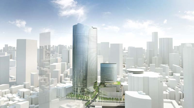 完成イメージ(左：東街区 右：西街区)