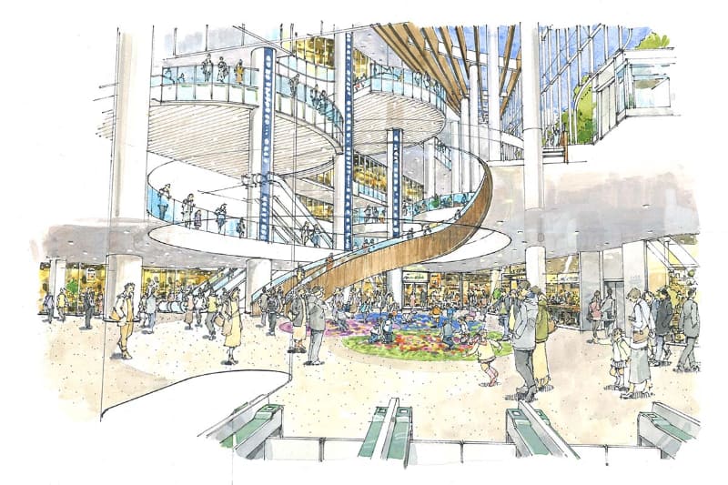 東京メトロ赤坂駅改札内より計画地側を見る(地下2階)