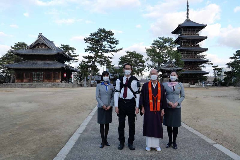 四国八十八箇所霊場第75番札の総本山善通寺も、今回の実証実験の実施に尽力
