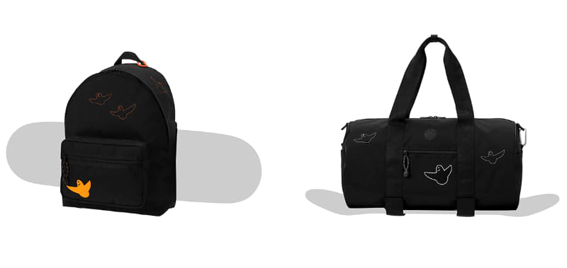 (左)DAY PACK、(右)2WAY DUFFLE BAG