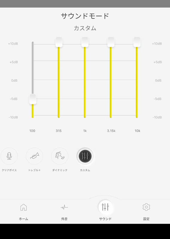 低音が強めなのでイコライザで調整