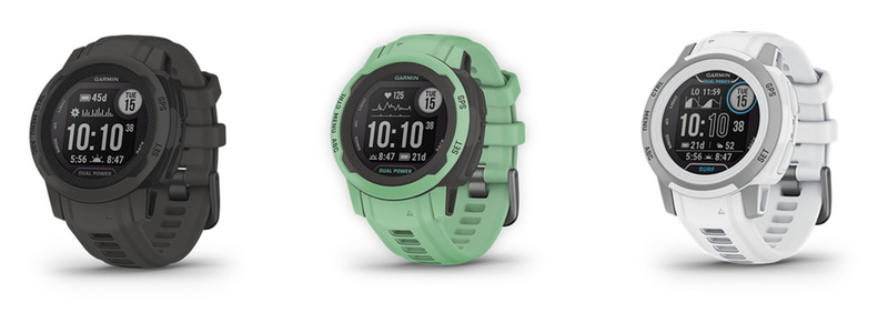 Instinct 2S Dual Power、62,700円。Instinct 2S Dual Power Surf Edition(右)、68,200円