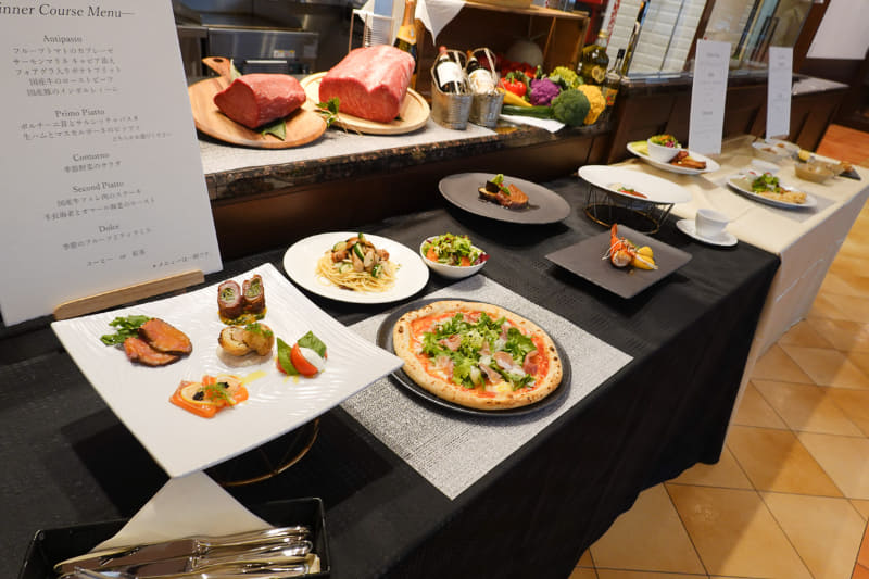 別料金のディナーコース一例