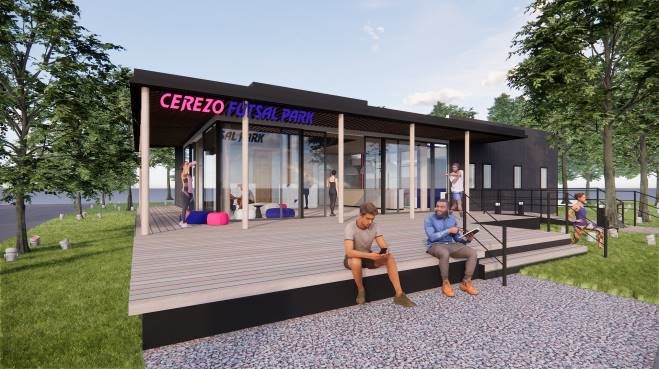 フットサルコート管理棟