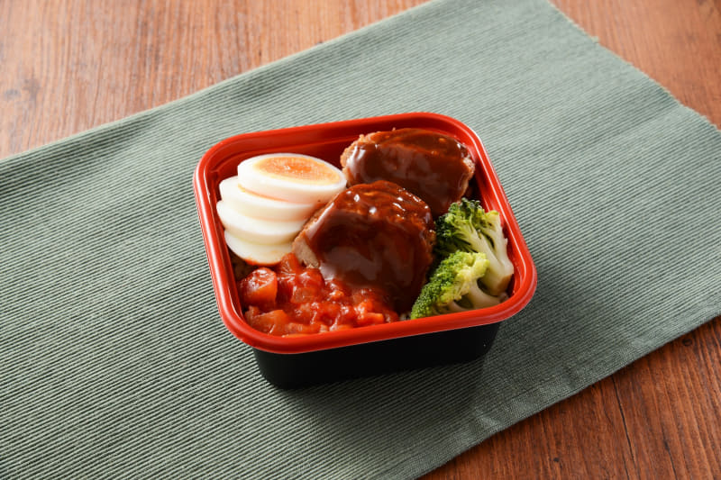 「おてがるロコモコ風(もち麦入りご飯)」