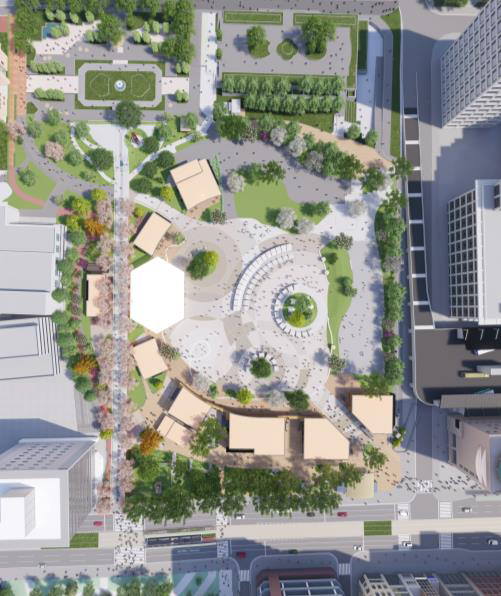 計画敷地上空から見たイメージ