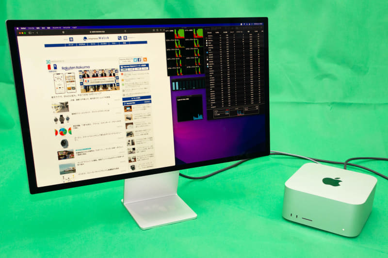 Studio DisplayとMac Studio。相性は良いが、別にこの組み合わせでなくてもOK