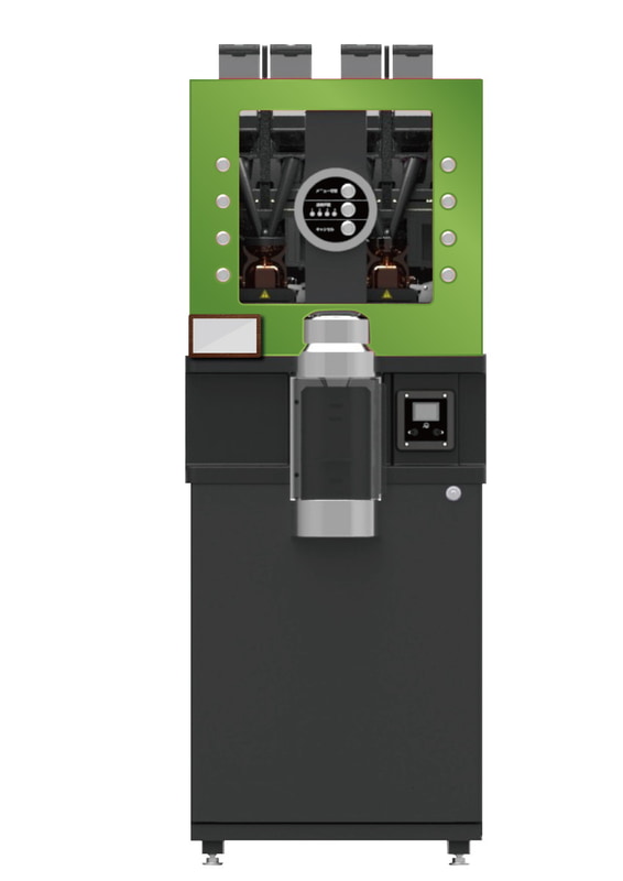 コーヒーマシンとコーヒー豆(アペックス・AGF)