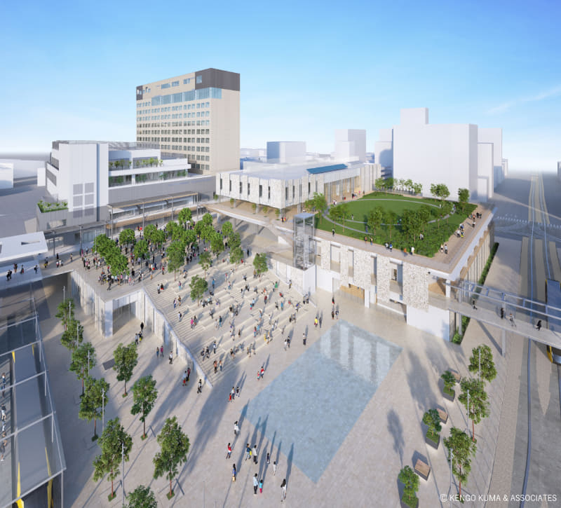 ライトキューブ宇都宮およびUtsunomiya Terrace パース