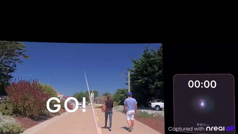 サイクリングコンテンツ。基本的にはただ動画が流れるだけ