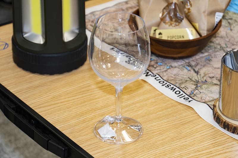 GSI レッドワイングラス 2個セット(3,300円)。白ワインやシャンパン用もある