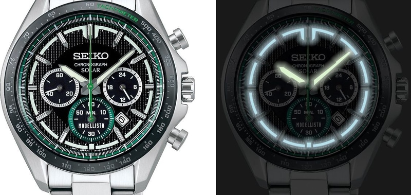 ダイヤル外周に円周状のルミブライト