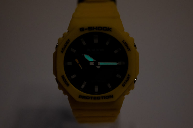 時分針には夜光塗料も