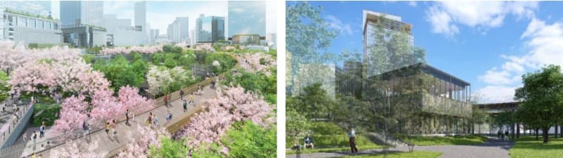 ひらめきの道(左)とビューレストラン