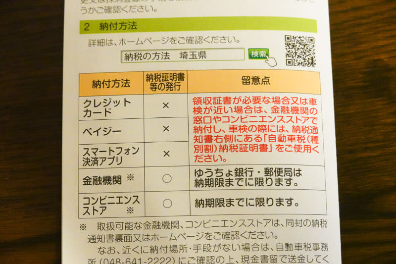 スマートフォン決済アプリ等では納税証明書が発行されません