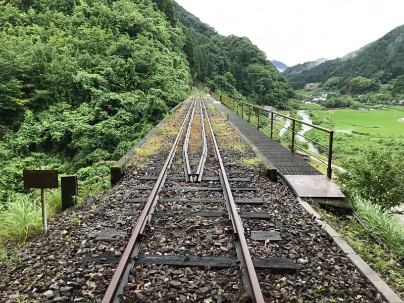 筑前岩屋～宝珠山間栗木野橋りょう(めがね橋)(災害直後)