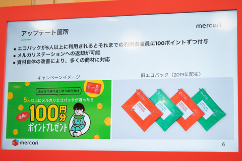 進化した「メルカリエコパック」 5回再利用でポイント付与 - Impress Watch