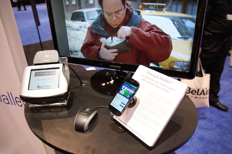 2011年10月にシカゴで開催された4G WorldでのGoogle Walletのデモ展示