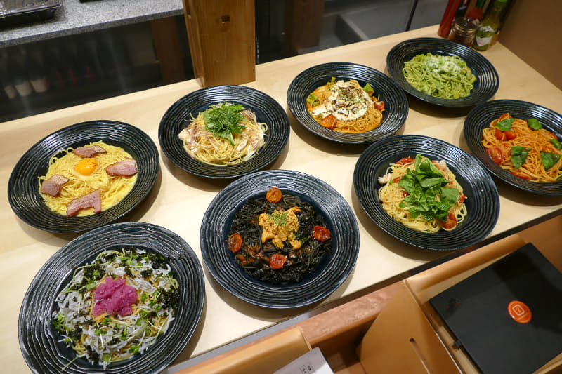 提供されるパスタは8種類