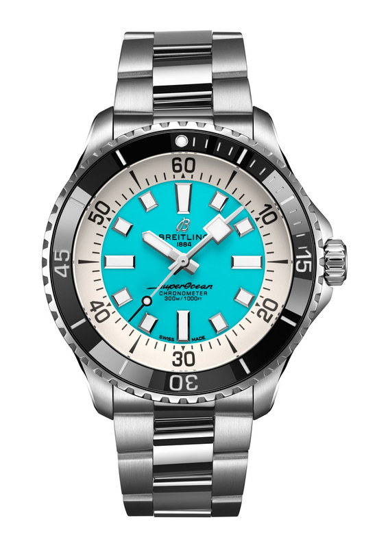 46mm、ロック付き両方向回転ベゼル搭載