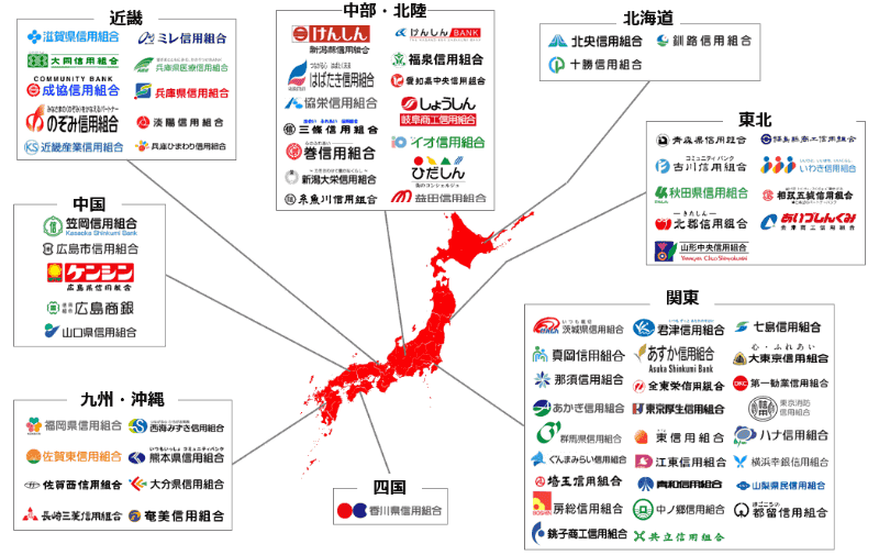 追加された全国76信用組合一覧