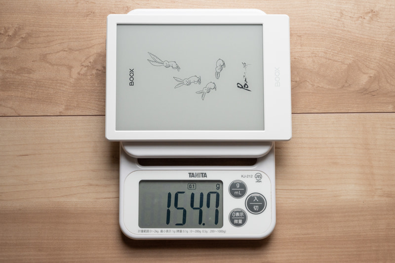 重さは実測で154.7gでした
