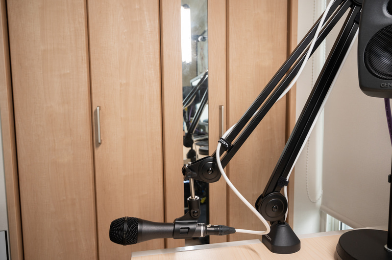 高さを変えてもマイクの向きはそのままです