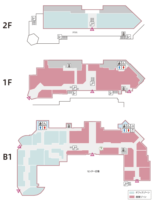 センタープラザ 地下1階～2階イメージ