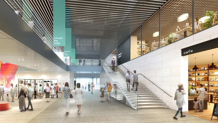 エントランスから見た商業エリア