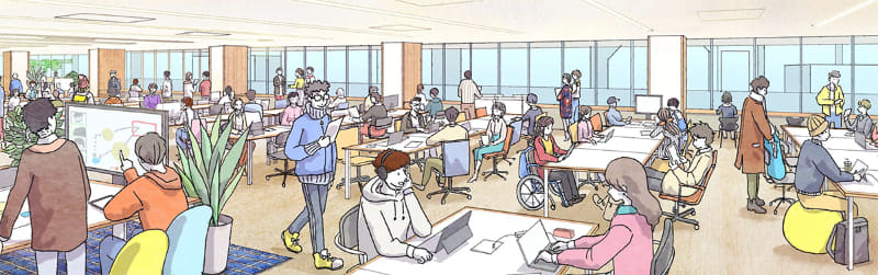 市庁舎 執務フロアのイメージ