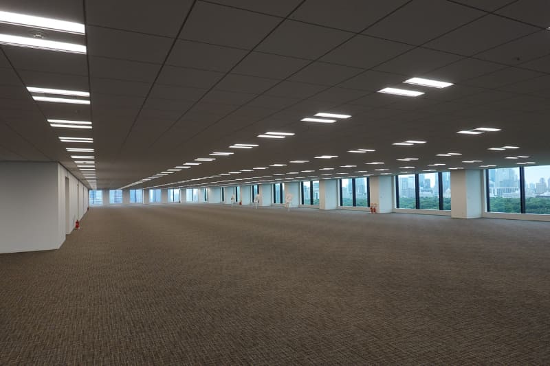 17階のオフィスフロア。新築オフィス棟は9割が成約済み