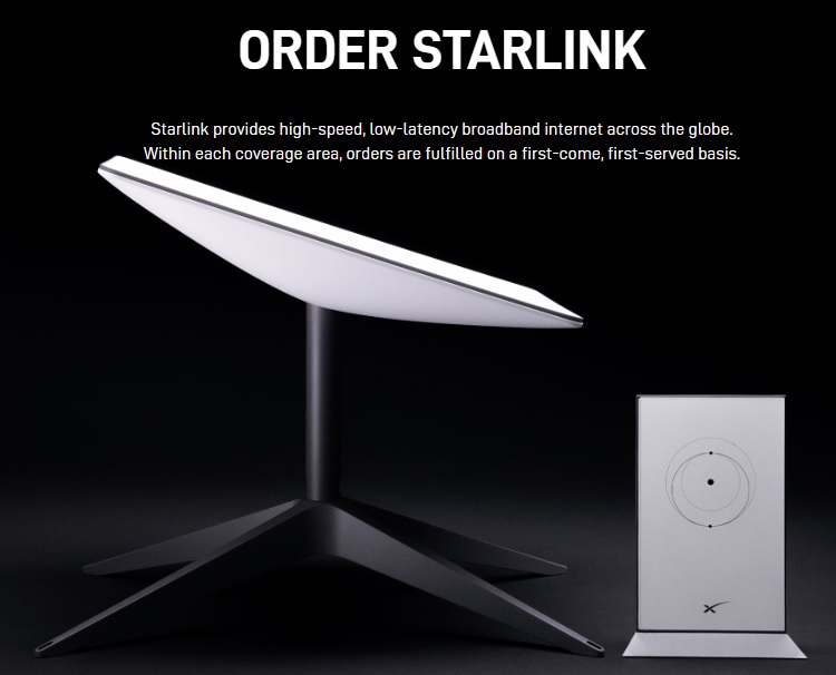 Starlinkのスターターキット。アンテナはかなり大きなものだ(出典：SpaceX)