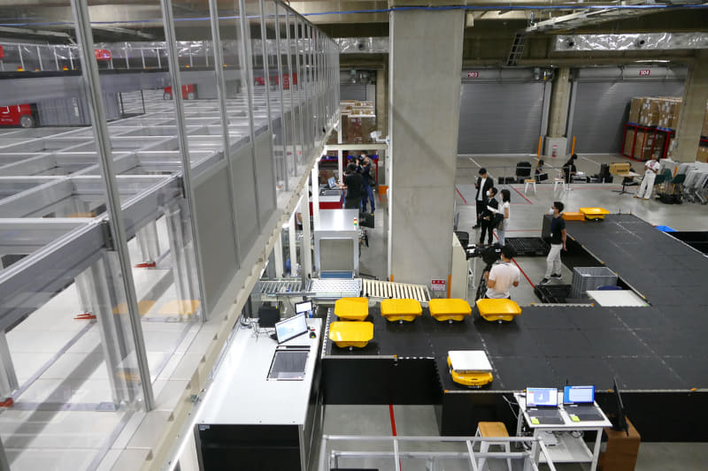 「Innovation Lab」を上から見たところ。左側がAutoStore