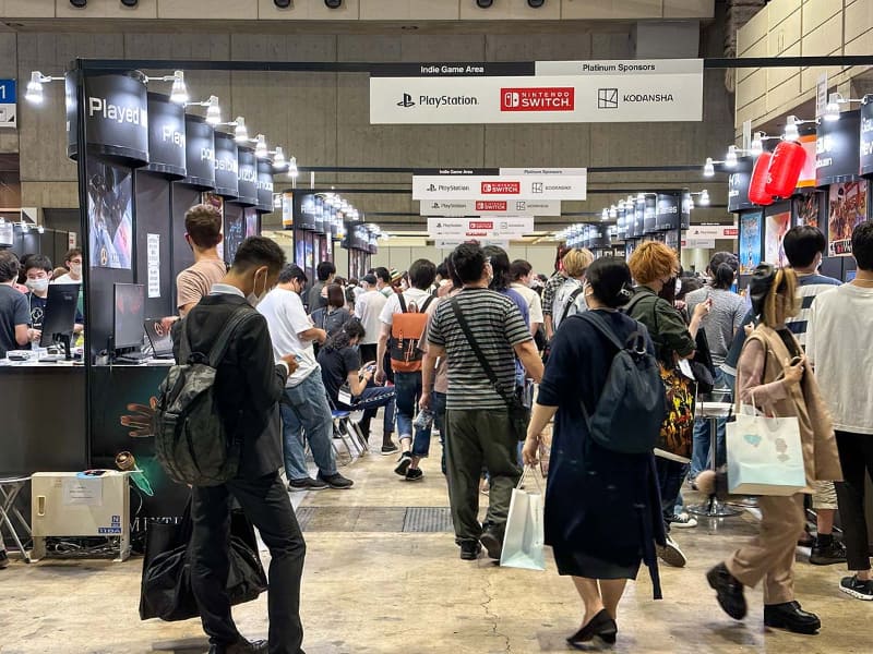 インディーゲーム・コーナーは年々活況に